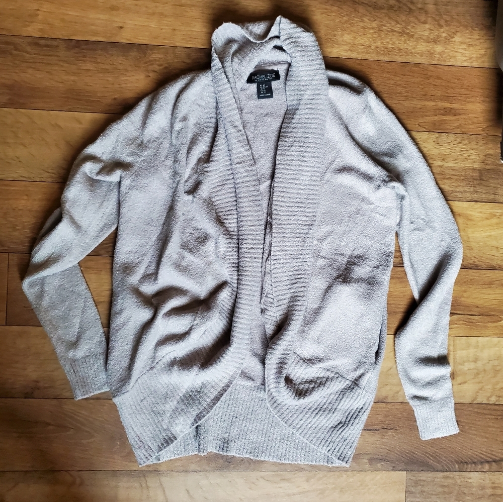 Rachel Zoe Gray Soft Open Front Shrug Cardigan Size XS
